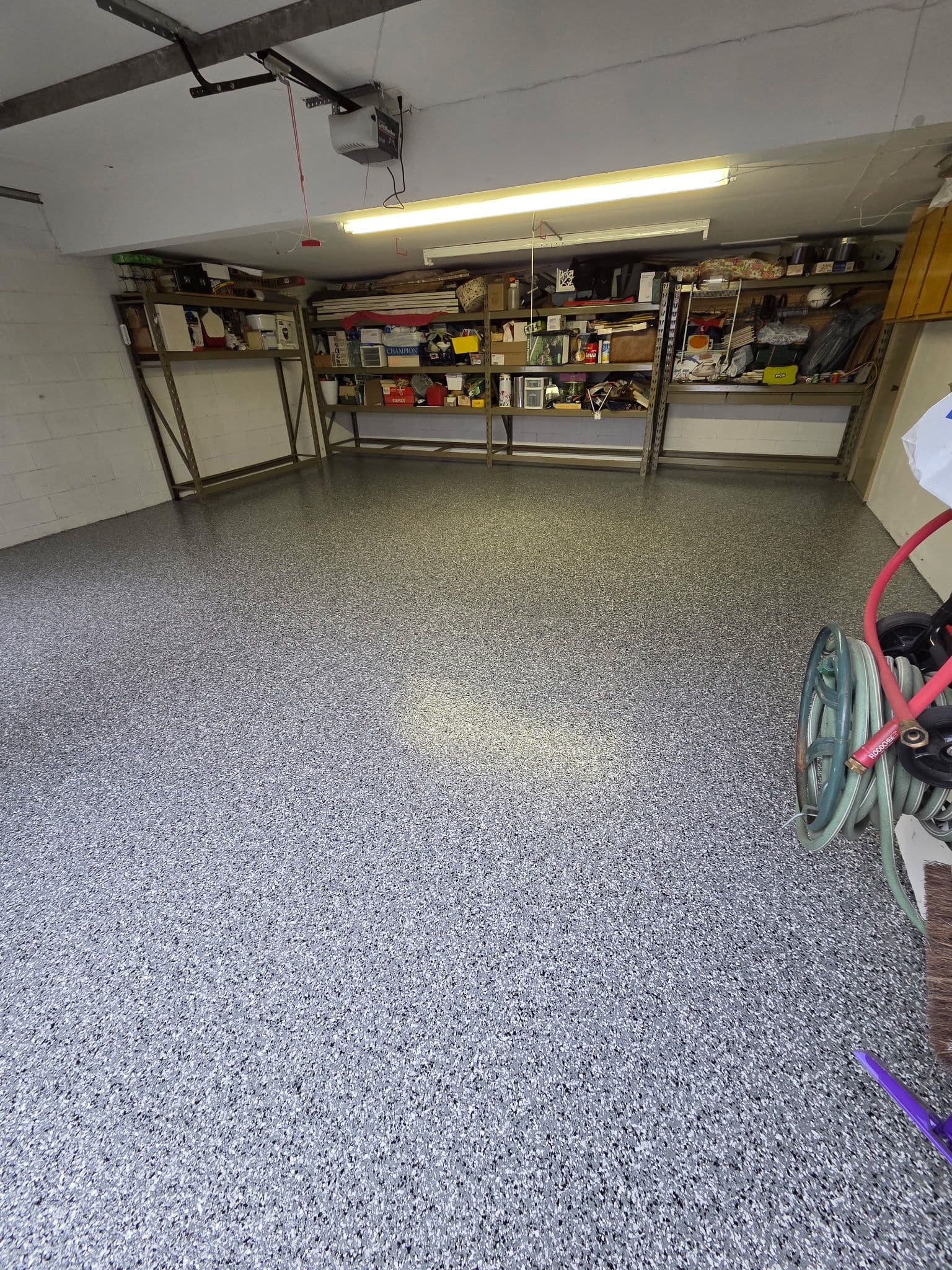 Gallery photos for Flaked Epoxy Garage Floor Upgrade in Minnetonka Townhomes: Image #2