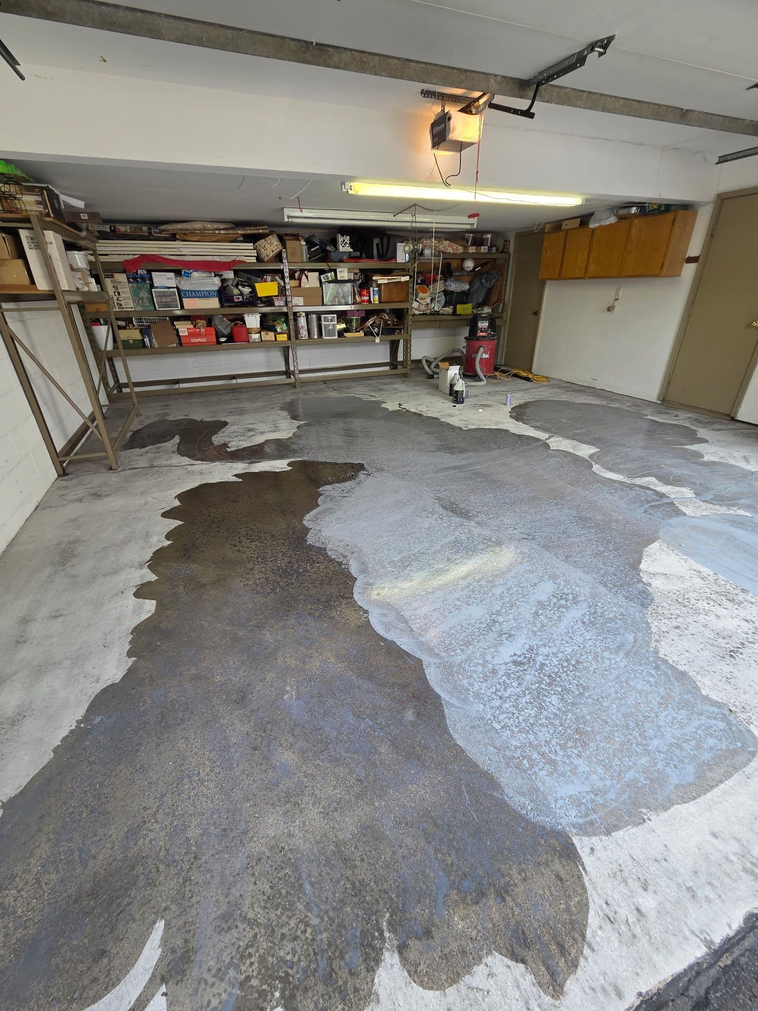 Gallery photos for Flaked Epoxy Garage Floor Upgrade in Minnetonka Townhomes: Image #1