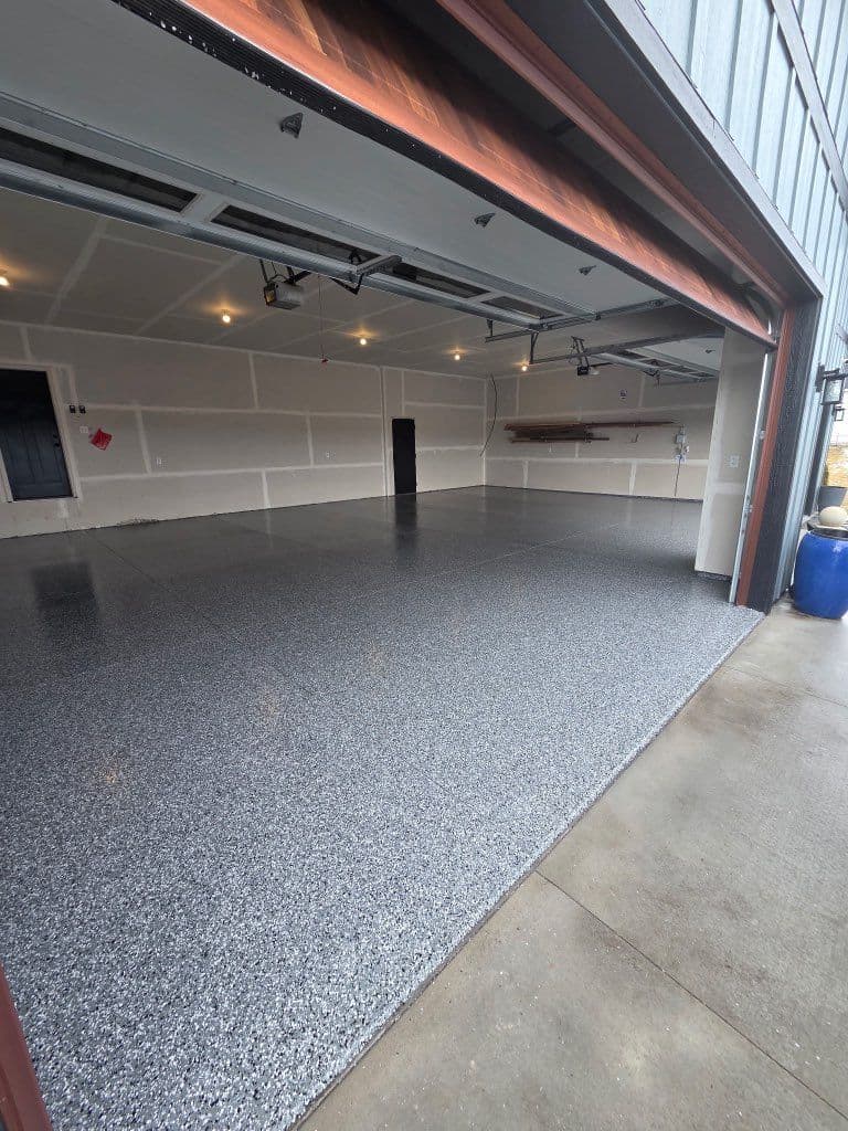 Flaked Epoxy Garage Floor Upgrade in Hudson WI image