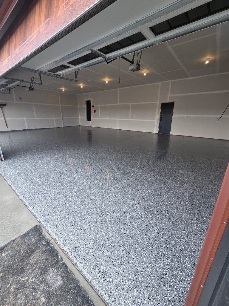 Gallery photos for Flaked Epoxy Garage Floor Upgrade in Hudson WI: Image #1