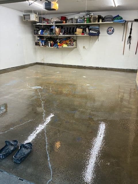 Gallery photos for Stunning Garage Transformation with Epoxy Coating: Image #1